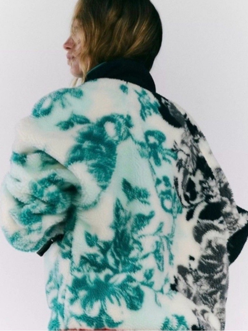 FP Movement by Free People Hit The Slopes Jacket Sherpa XS Floral Cozy - Picture 4 of 10